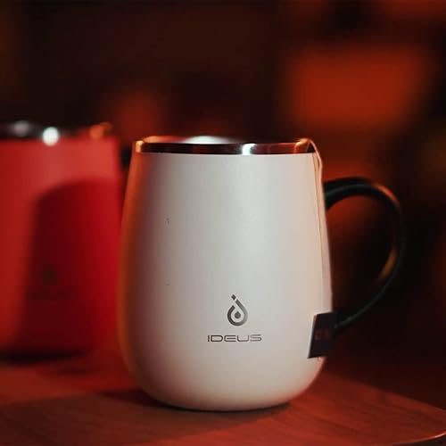 Miniatura 9 de Ideus Taza de café aislada de 16 onzas con asa y tapa, doble pared de acero inoxidable con aislamiento al vacío, taza de café de viaje, taza térmica