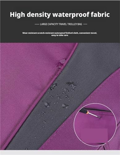 Rolling Duffle Bag Wheeled Bag Large Capacity Foldable Travel Luggage with Telescopic Handle Waterproof Overnight for Travel Gym Yoga(Brown,Large)4