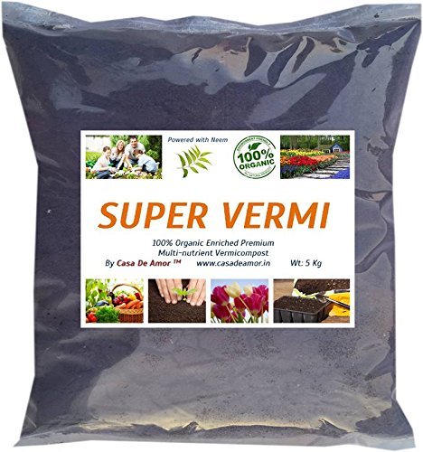 Casa De Amor Essential Super Vermicompost, "Powered with NEEM", 100% ORGANIC, Enriched Premium Vermicompost, 10 Kg