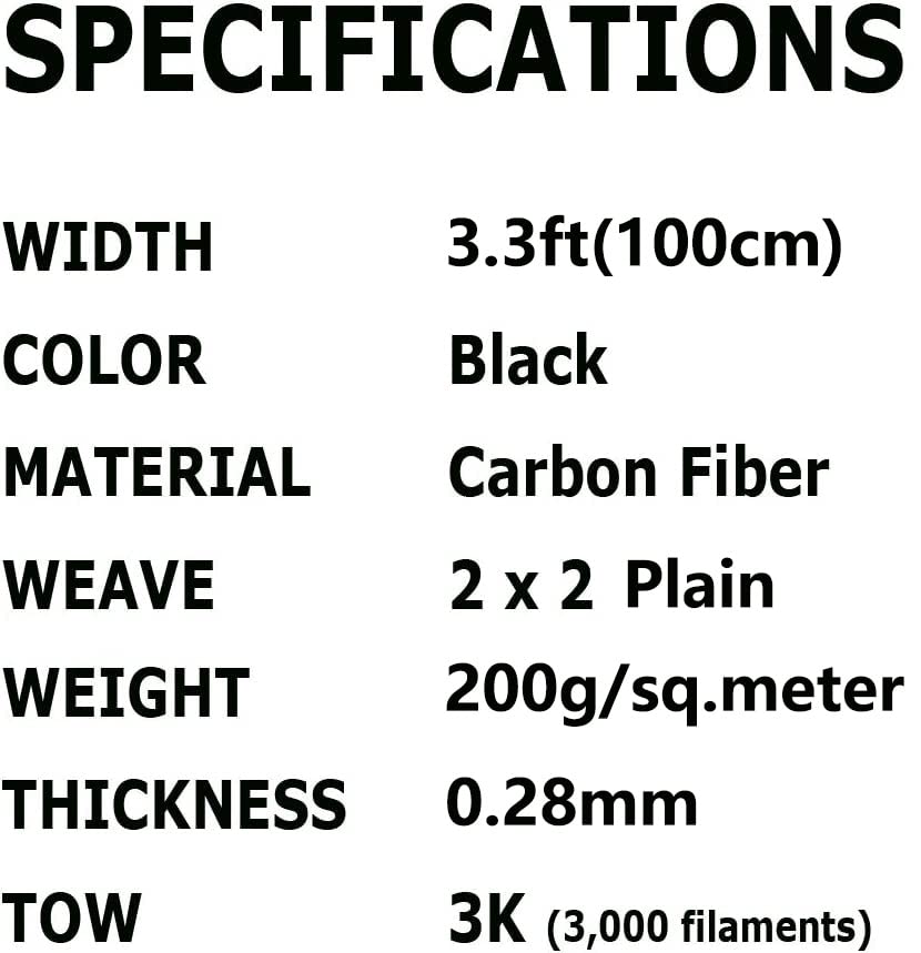 Tela de fibra de carbono 3K y tejido tafetán de 200g para refuerzo estructural 4