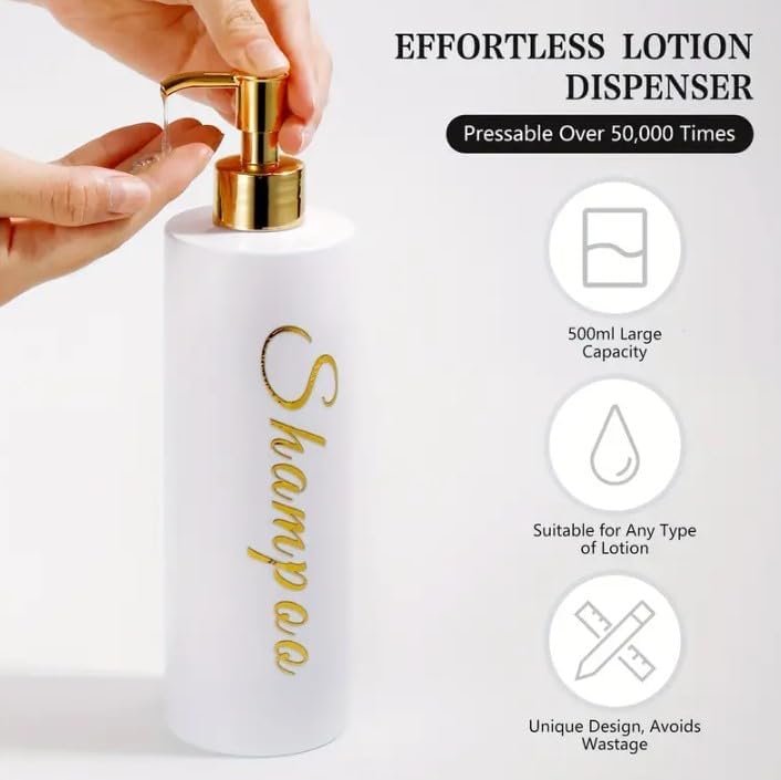 uMadeUs バスルームオーガナイザーとストレージセット 3点詰め替え可能 ボディウォッシュシャンプー&amp;コンディショナーデ