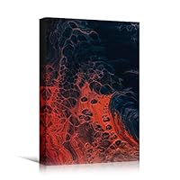 Canvas Wall Art Liquid Abstract Colorful Decorative Elements Mixed Media Multicolor Swirly - 12x18 inches