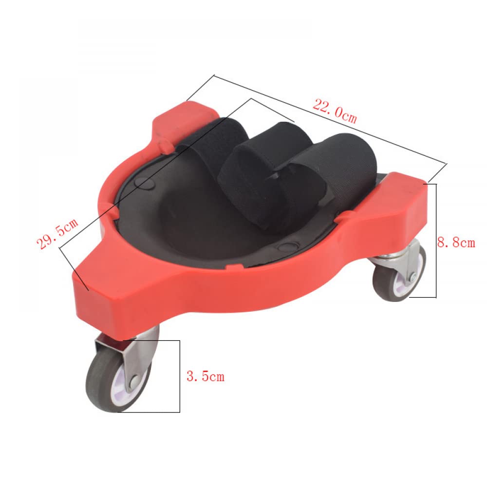 Genouillères à roulettes SIQI, Genouillère souple et glissante avec roues pour jardin, chantier de construction (2Pcs)-red