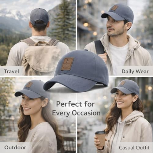Image of Baseball Cap for Men Original Adjustable Unisex Cap, Mens Caps Stylish, All Sports Type Caps or Hats, Free Size, UV Protection, Sports Cap for Men's, Outdoor Casual Wear (Pack of 1)