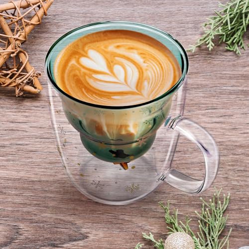 Arawat Weihnachtstasse Nikolausgeschenke Weihnachten Geschenk Nikolaus Tasse Kleine Weihnachtsgeschenke für Frauen Männer Mitarbeiter Kollegen Doppelwandige Gläser Weihnachten Becher Freundin – Bild 4