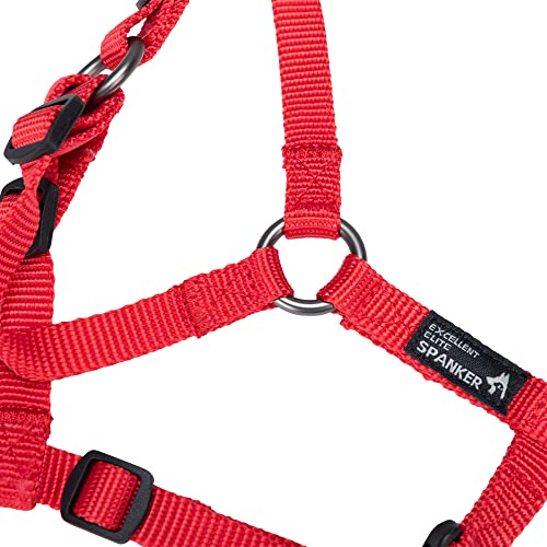 EXCELLENT ELITE SPANKER Adjustable Cat Harness No Pull Kitten Harness Nylon Easy Pet Harness for Small Kitten & Dogs Walking Hiking Green Red Purple(RED) - Image 4