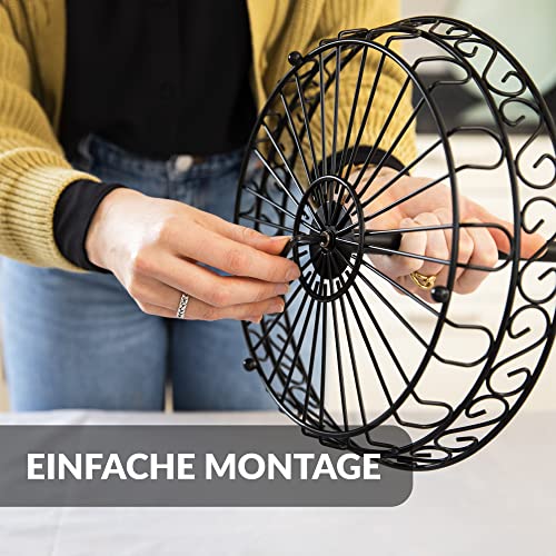 Foto von Chefarone Obst Etagere 2 Etagen Obstkorb Metall Schwarz 25&30cm