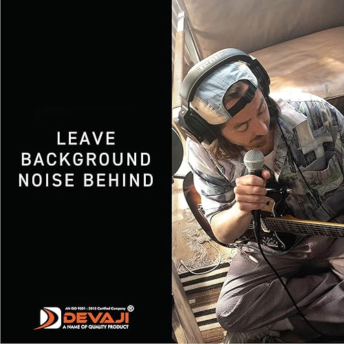 Image of Devaji D481A Professional Wired Microphone | Dynamic XLR Mic with 5-Meter Cable | Clear Balanced Sound, Smooth Bass, No Audio Distortion | Perfect for Singing, Stage, Karaoke, (D481B)
