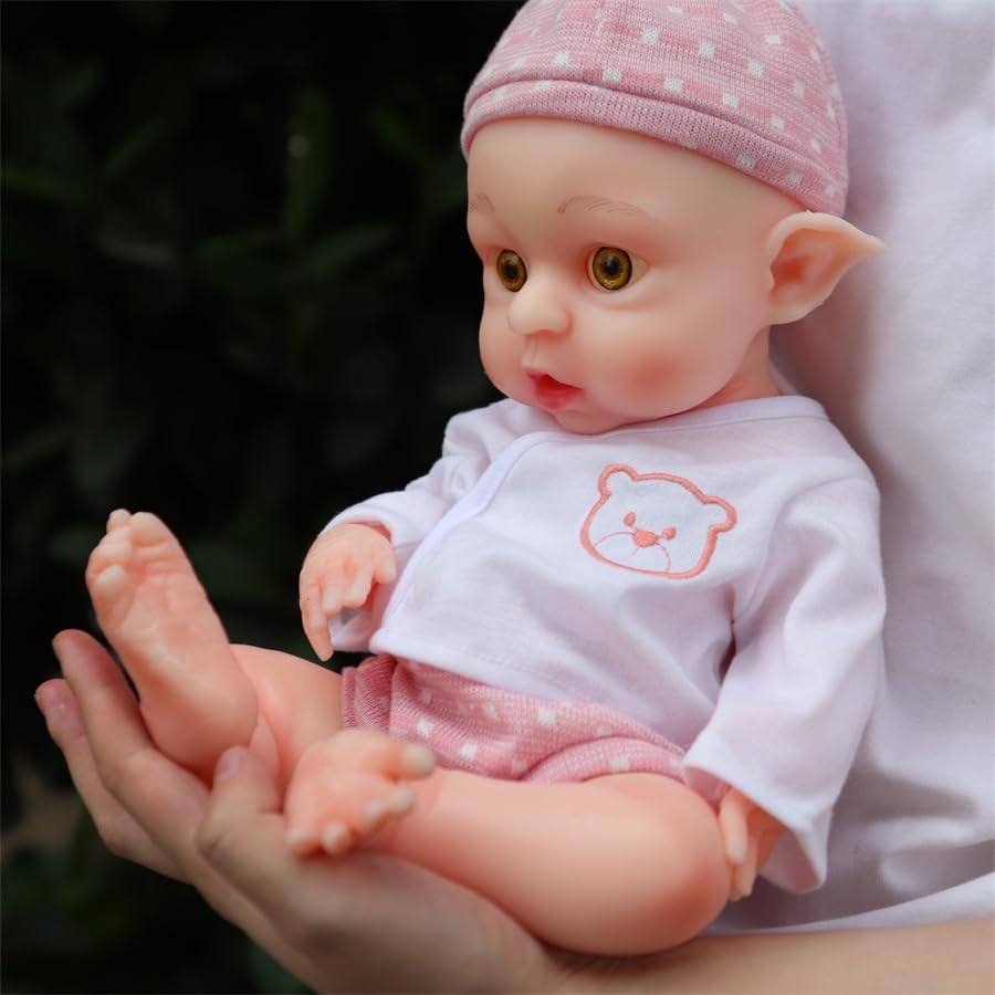 Muñeca bebé reborn de silicona realista 18.5" miniatura 2
