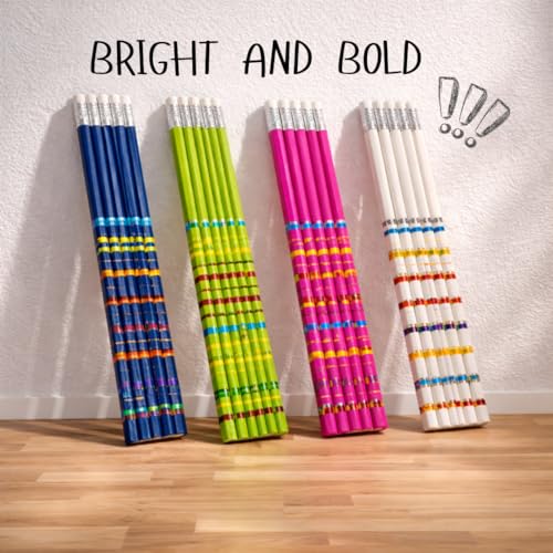 Image of One2Ten Pencils (100) | Super Fun Unicorn & Space Cartoon Theme Dark Lead Pencils for Kids | HB Writing Pencils for Girls & Boys | School & Return Gift Stationery.