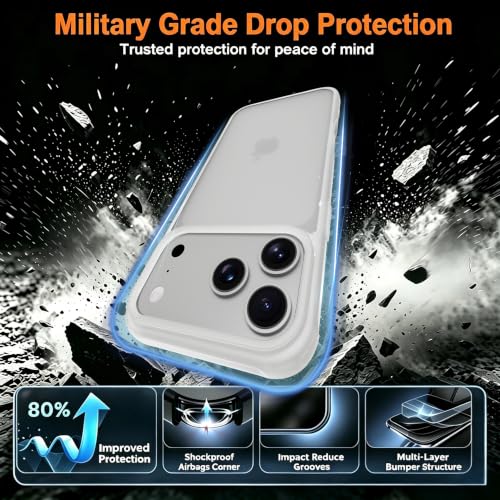 Image of iPhone 18 pro max /17 pro max Case,Translucent Matte(Frosted White)