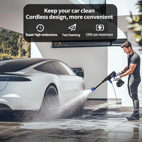 San Yare 550 Cordless Pressure Washer - 1200Psi Portable Pressure Washer With Battery Powered Pressure Washer thumb #1