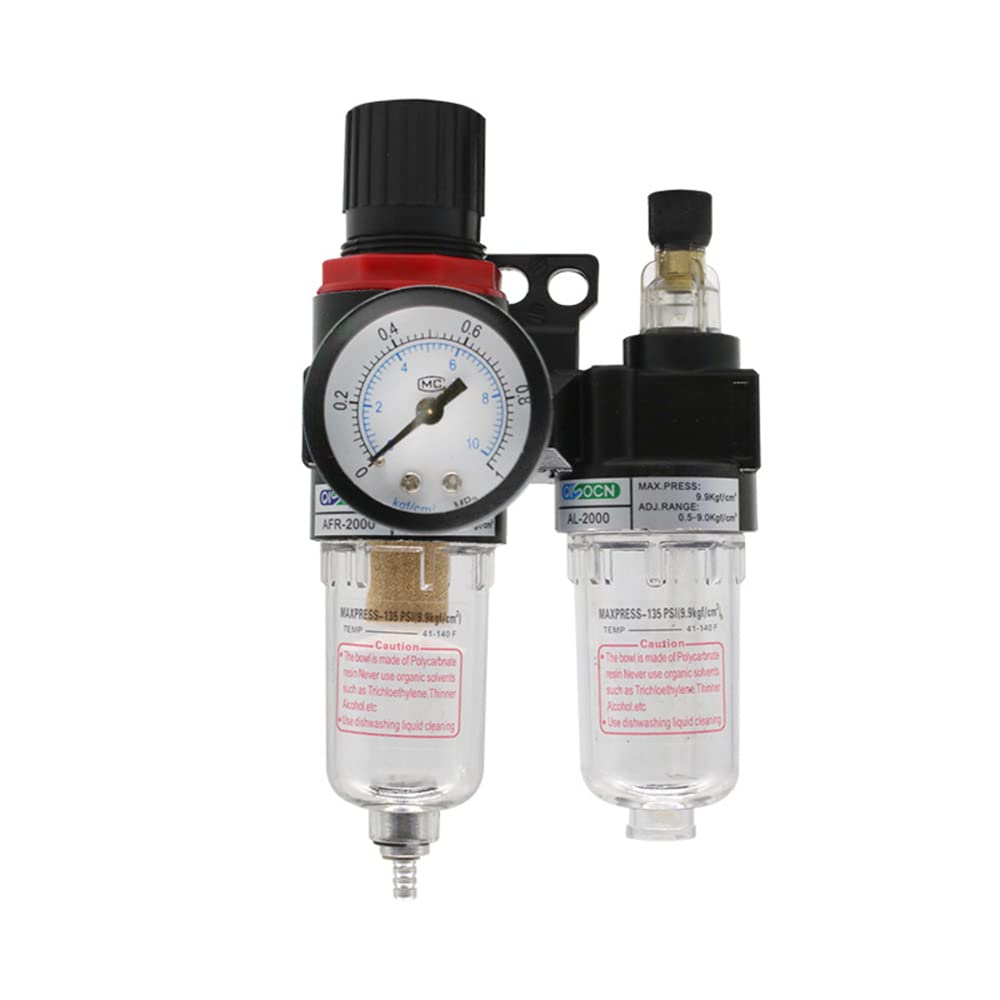 Filtro Lubrificatore Aria Compressa 1/4 NPT Combinato Filtro-regolatore-lubrificatore Aria Compressa 1/4 NPT, Trappola Acqua/olio Accessorio Compressore Aria Filtro Lubrificatore Aria Compressa 1/4 NPT Combinato Filtro-regolatore-lubrificatore Aria Compressa 1/4 NPT, Trappola Acqua/olio Accessorio Compressore Aria