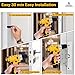 Armor Concepts Door Armor MAX Single Door Security Kit, Door Reinforcement Set for Jamb, Frame & Hinges, 5-Piece Door Lock Security, 30-Min Installation, Corrosion Proof, White