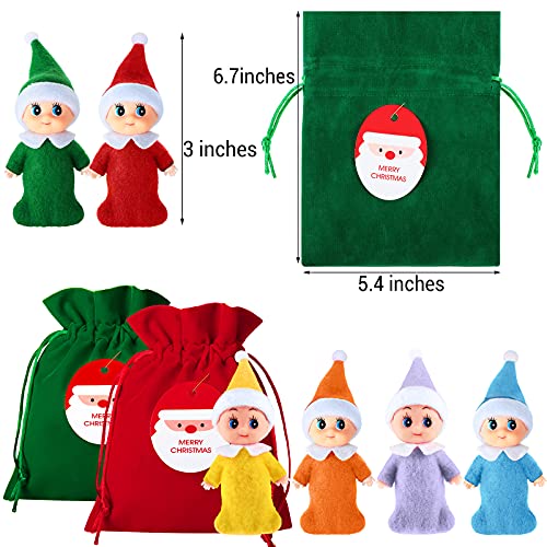 6 Muñecas Navideñas Baby con Bolsas de Terciopelo miniatura 2
