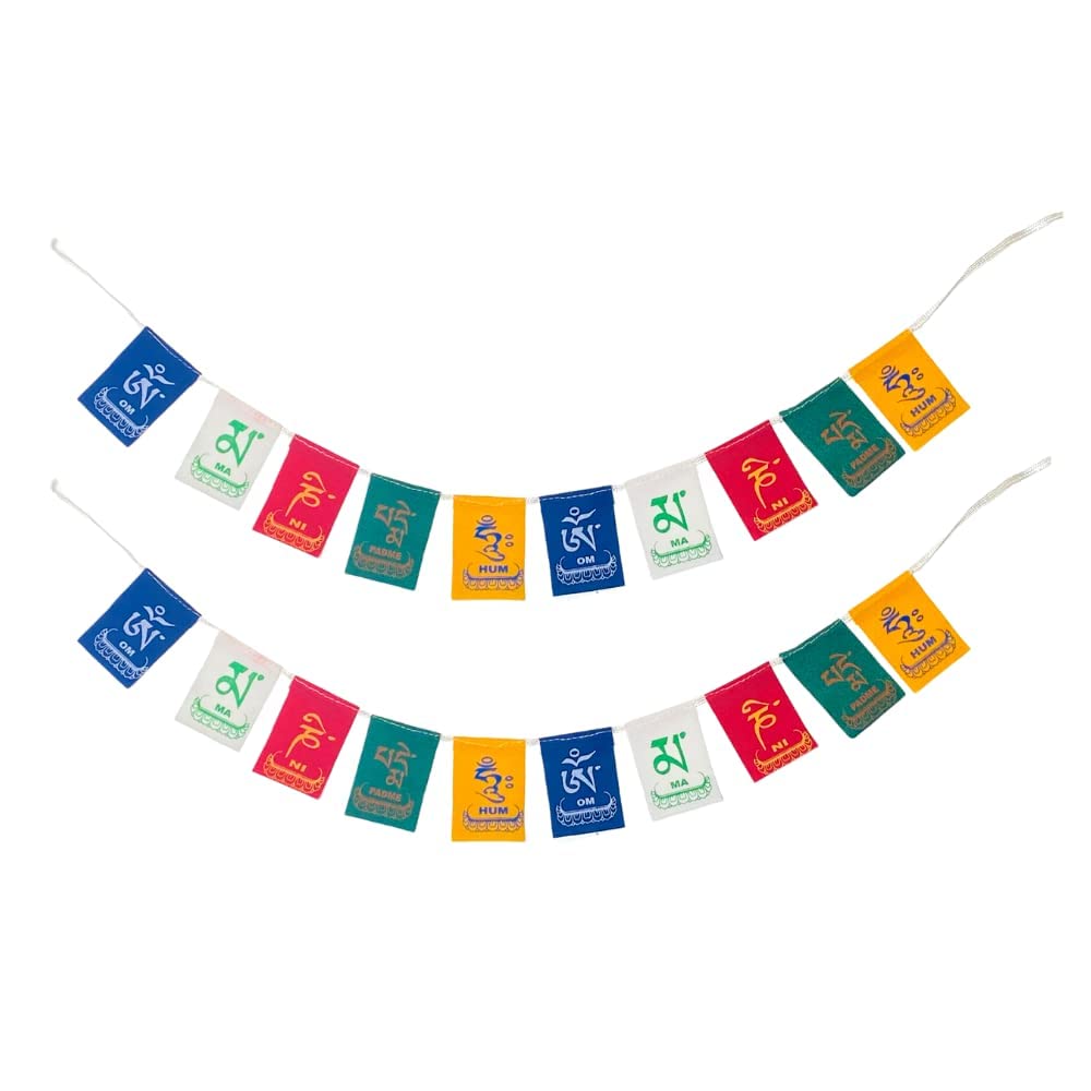 VOILA Hanging Tibetan Buddhist Prayer Cotton Flags for Car Motorbike and Home - Pack of 2 (B07WCPF23D) Amazon Price History, Amazon Price Tracker