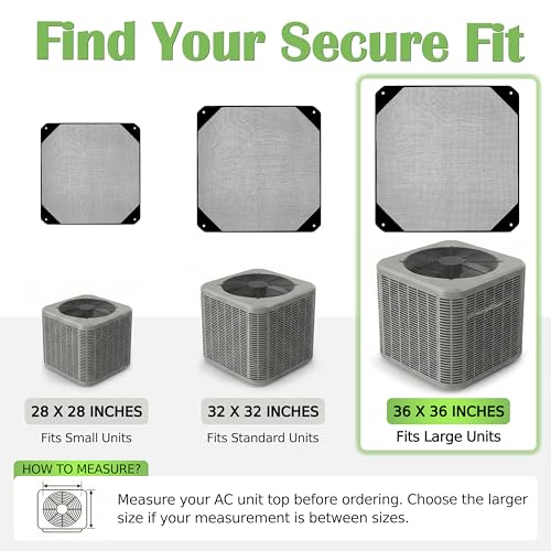 36"x36" Printspree Mesh Outdoor AC Unit Cover (Black) - image 7