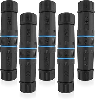 iwillink Waterproof RJ45 Coupler, Shielded Female to Female Waterproof Ethernet Coupler, IP68 Ethernet Outdoor LAN Cable Connector for Cat5e/Cat6/Cat7 Ethernet Cable, (5 Pack)