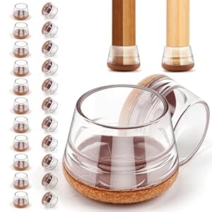 Geyrut Large Stuhlbeinkappen 24 Stück Transparent