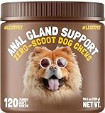 LEGITPET Anal Gland Relief Chews for Dogs Fiber & Digestive Support Supplement Soft Treats for Healthy Bowel & Gland Function Helps Reduce Scooting Promotes Dog Health & Comfort 120 pcs