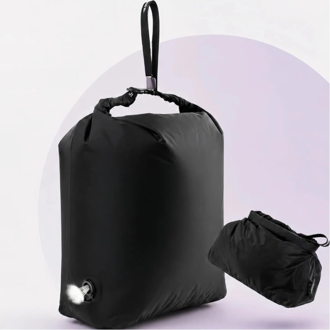 Pumpenfreie Nylon Handdruck Vakuum‑Kompressions‑Aufbewahrungstasche(weiß,M)