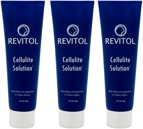 Revitol Cellulite Solution with Caffeine and Vitamin E – Powerful brand new formula with 100% all-natural ingredients and fast acting results! Moisturizing cream with no odor or greasy feel. 3 pack