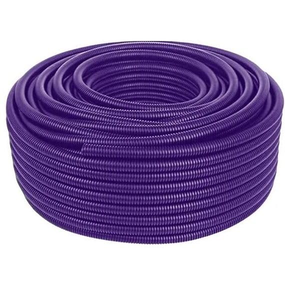 Tubo Corrugato Flessibile Elettrico 25 mm Rotolo 50 m Senza Tirafilo Lilla Guaina PVC Protezione Cavi Impianti Elettrici