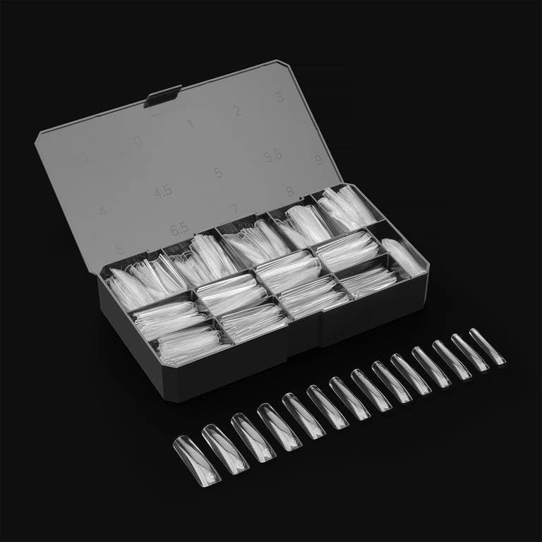 Apres Gel-X Sculpted Square Extra Long Box of Tips | Premium Quality, 14 Sizes 00-9 | Half-sizes Included, 420pcs