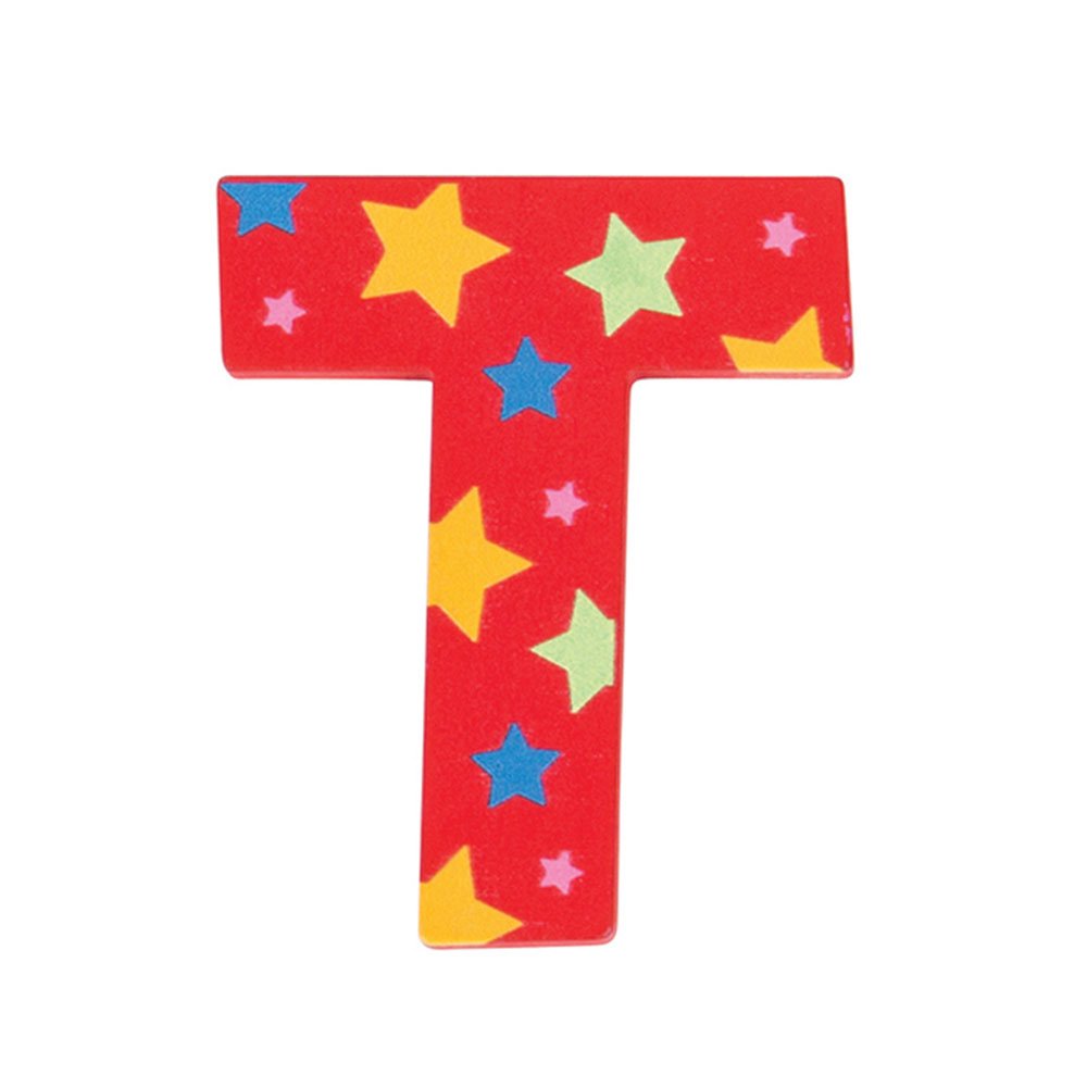 Bigjigs Toys Star Letter T (Red)