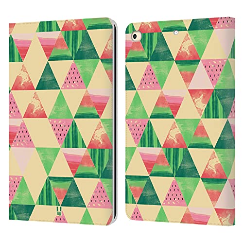 Étui portefeuille iPad 9.7 cuir premium Head Case Designs finitions graphiques pastèque