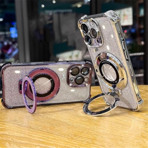 Coque iPhone protégeant des chutes avec chaîne à paillettes - 3