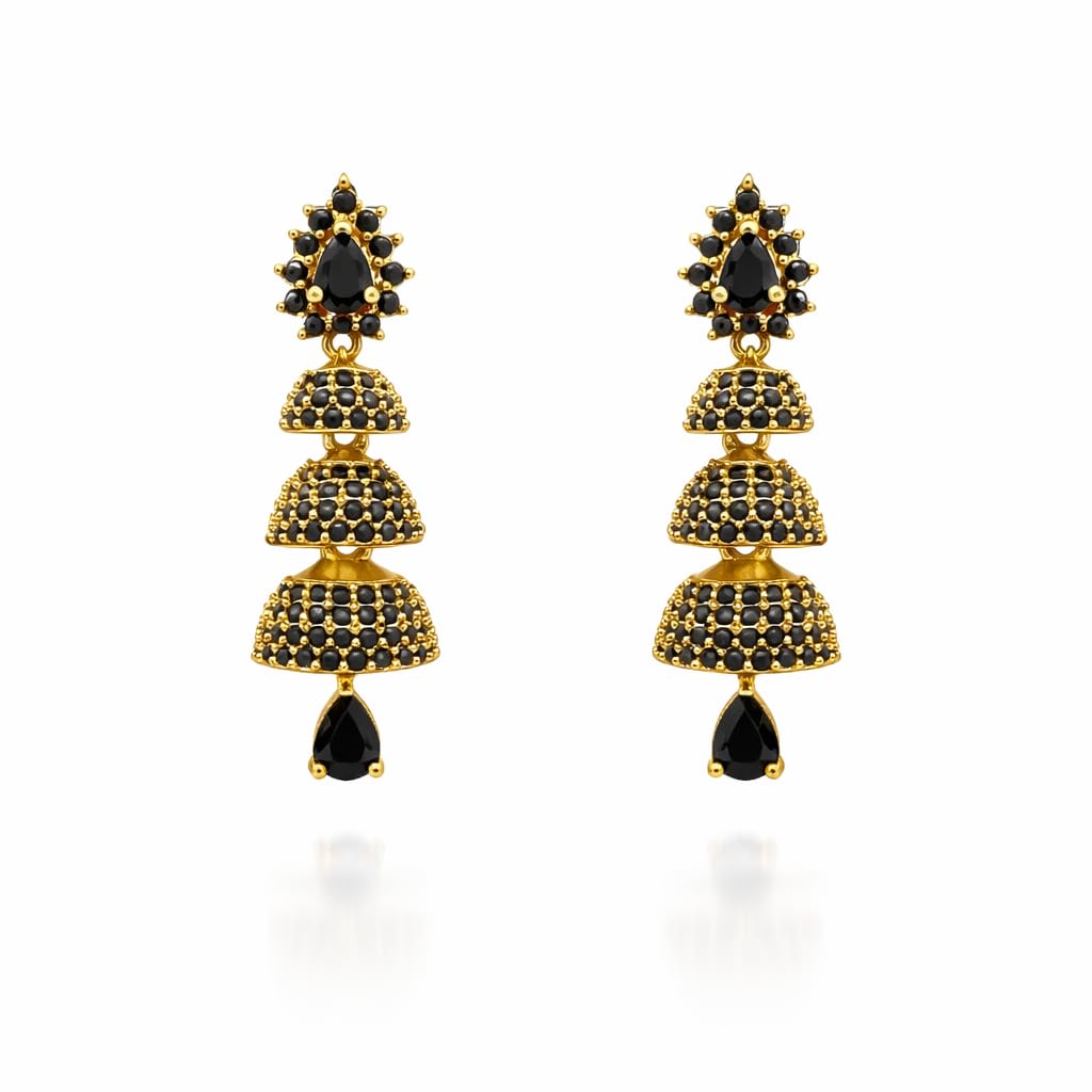 Earrings for Women | Jhumka Teardrop Layer | Pair of Earrings | Traditional, Wedding & Festival Wear Jewelry