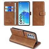 [Función y Diseño] Esta funda de billetera para OPPO Reno6 Pro Plus con 2 ranuras para tarjetas y 1 bolsa de billetera, le permite llevar su identificación, tarjeta de crédito y dinero en efectivo sin llevar su billetera. la funda tiene un diseño de hebilla magnética para garantizar la seguridad de su dinero y tarjeta.