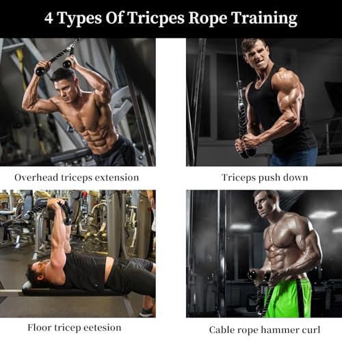 Image of Tricep Rope Pull Down Rope Gym Rope Attachment Tricep Pull Down Attachment Cable Rope Attachment