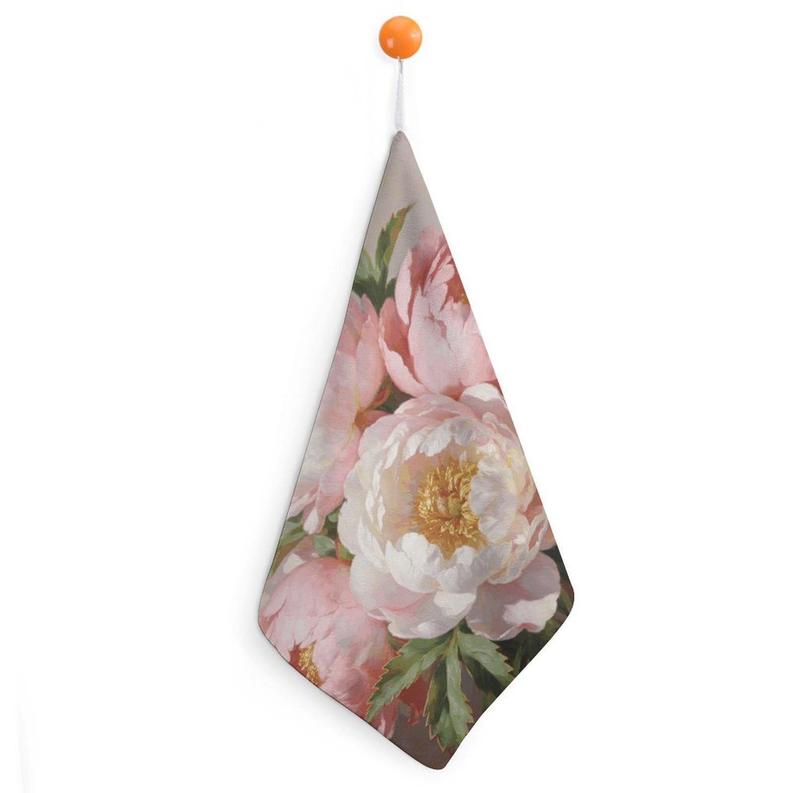 VstaDank Peony Hand Towel Skin Friendly Face Towel Machine Washable Washcloth Reusable Makeup Remover Cloth Soft Feel Fingertip Towels Multi-Purpose Wash Cloth for Bathroom