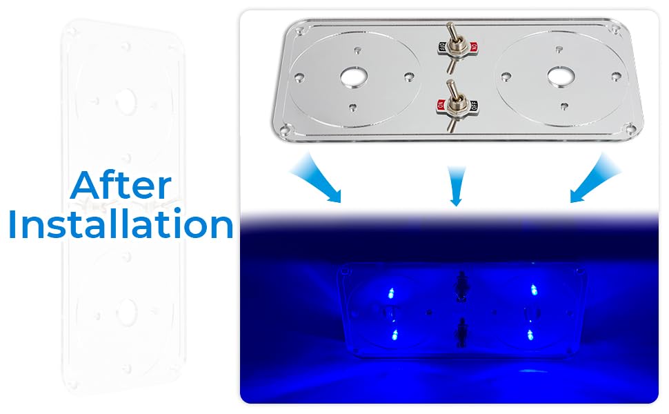 Luz LED motoparty para Peterbilt 379 389 con interruptor miniatura 2