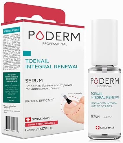 PODERM – 2-in-1 Toenail Integral Care – Improves Nail Appearance – For Discolored or Damaged Nails – Easy Application – Swiss Made