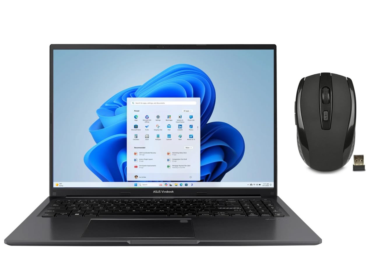 ASUS Vivobook 16" WUXGA 1920 x 1200 Laptop|Intel Core i7-1355U|Intel Iris X Graphics|Black|Backlit| 16GB RAM | 512GB SSD |Windows 11 Home |Bundle with