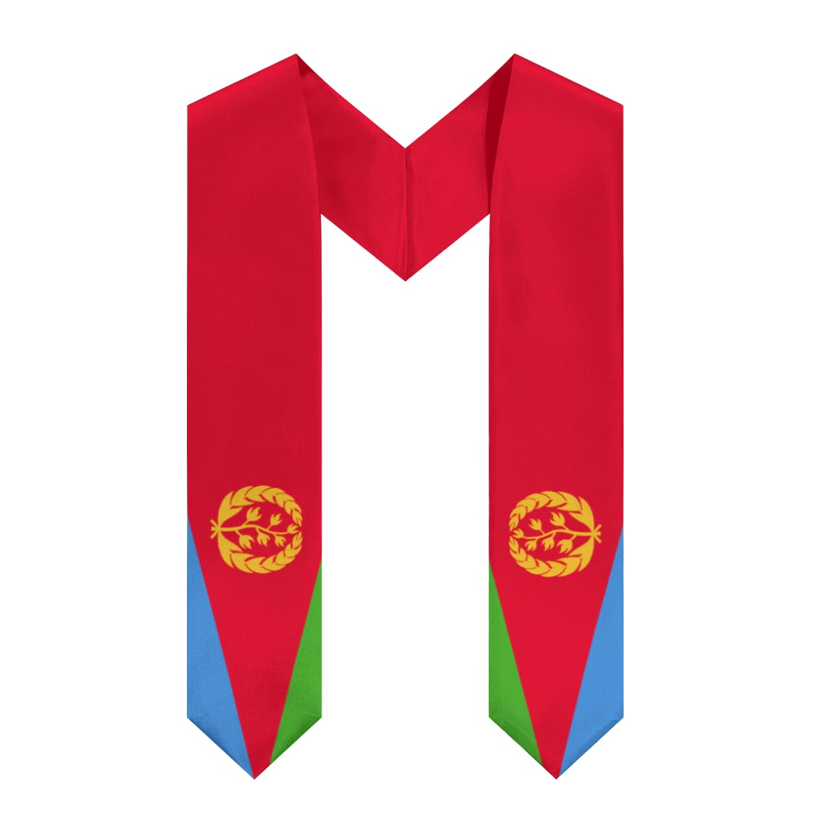 Anceky Unisex As Pic Eritrea Eritrean Flag Graduation Stole Sash Scarf For Graduation's Day Stoles Shawl