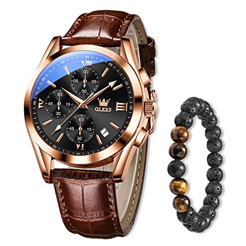 Raitown Montre Homme Chronographe Analogique Mouvement à Quartz Lumineuses Étanche Mode Classique Montre pour Homme R2872G Cover