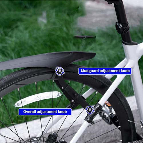 Guardabarros trasero para bicicleta de montaña ajustable con protección contra salpicaduras 3