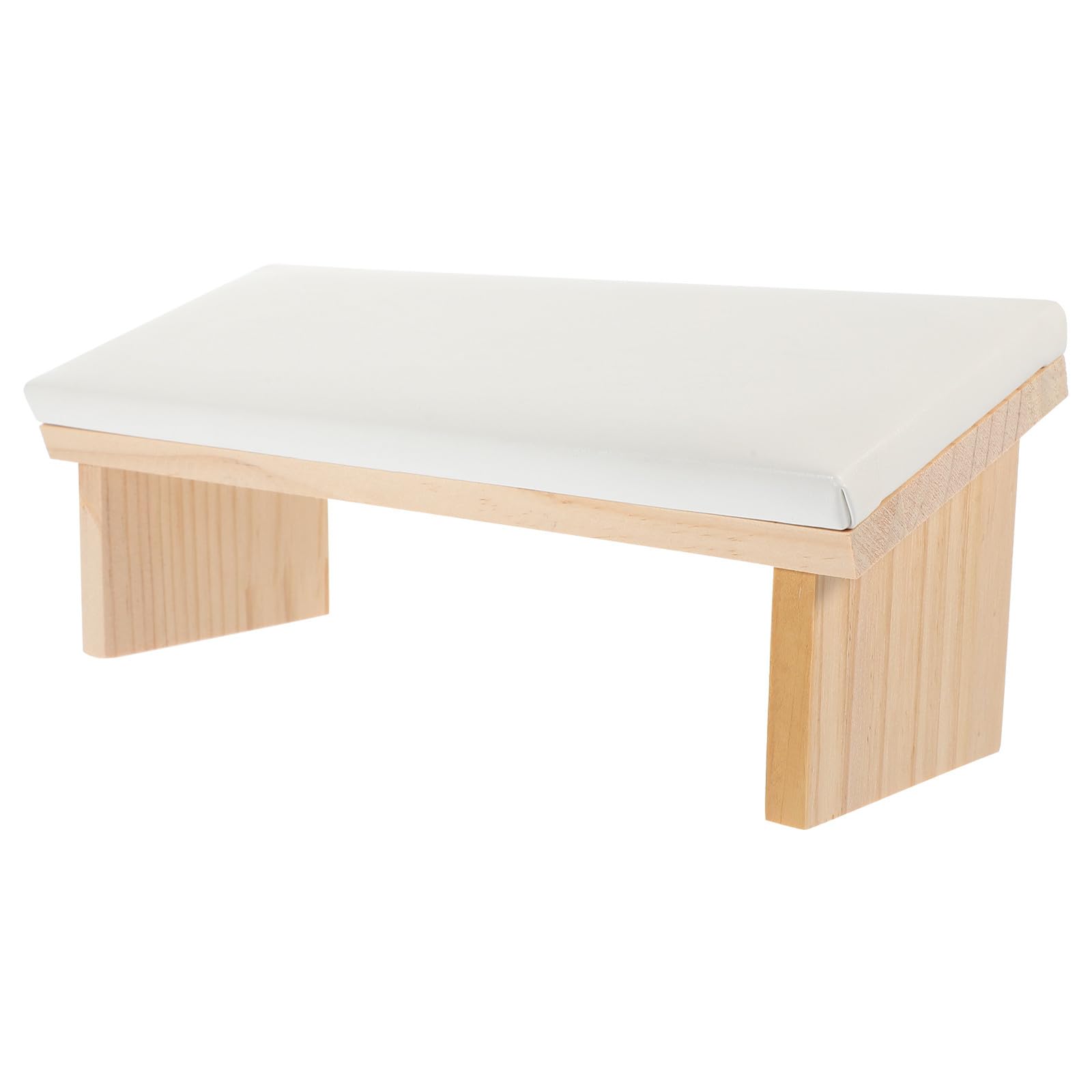Operitacx Reposamanos Almohada Uñas Profesional Diseño Ergonómico para y Tacto Cómodo de Madera y Cuero Sintético para Nail Art y Manicura
