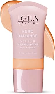 Lotus Make-Up Pure Radiance Matte Foundation - 01 Soft Vanilla | Infused with Ceramides | Sheer Coverage | Matte Finish | ... Price In India