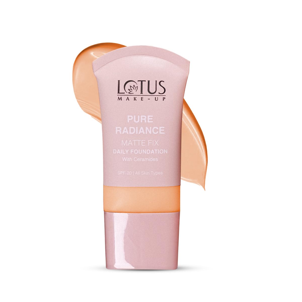 Lotus Make-Up Pure Radiance Matte Foundation - 01 Soft Vanilla | Infused with Ceramides | Sheer Coverage | Matte Finish | ...