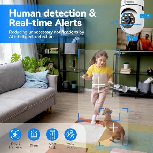Image of DDLC 4MP WiFi Light Bulb Camera for Home Office Outdoor | 360 Rotation | Color Night Vision |1080p | Motion Detection | Two Way Audio | Wireless Home Security | Mobile App V380 Pro (Light Bulb)