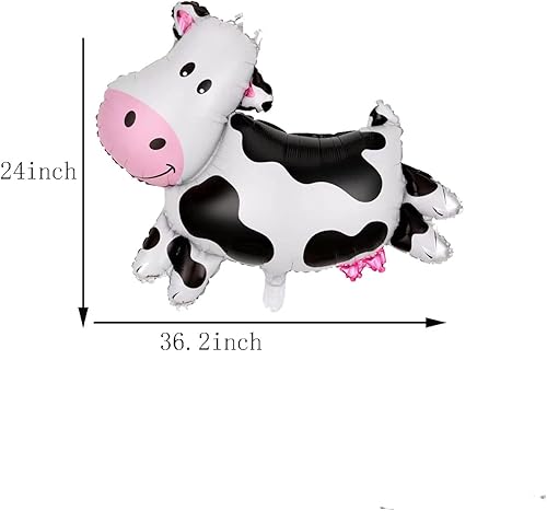 Miniatura 4 de Globos de vaca, globos de cerdo, globos de papel de aluminio, para baby shower, cumpleaños, granero, granja, animales, suministros de decoración
