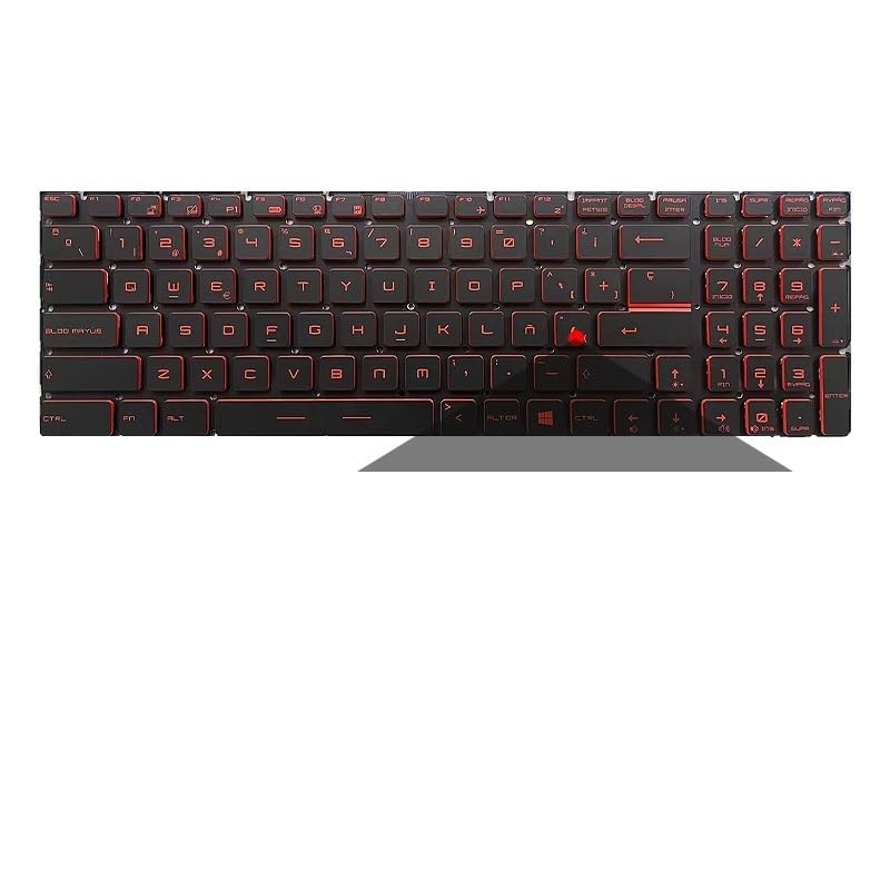 Clavier MSI rétroéclairé rouge pour PC portables MS-16H7 MS-16U1 MS-1771