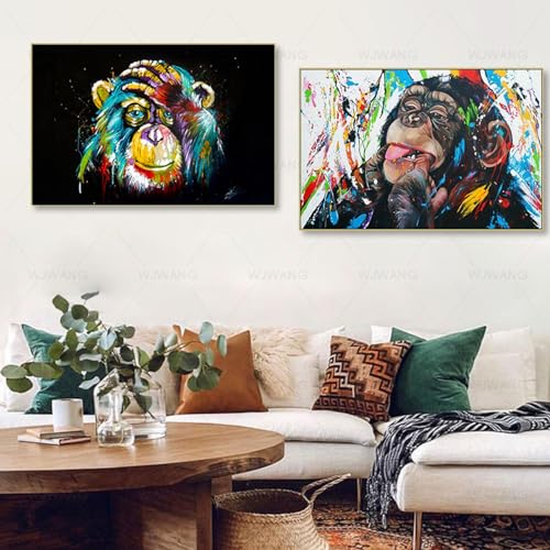 Affiche d'art mural de singe pour décoration de chambre d'enfant