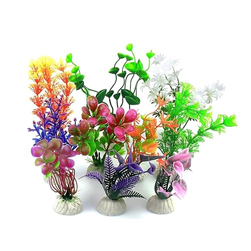 Image of Buraq 10 Pcs Aquarium Artificial Plant, for Aquarium Decoration, Functioning Healthy Fish Tank, Accessories for Fish Tank (Pack of 10)