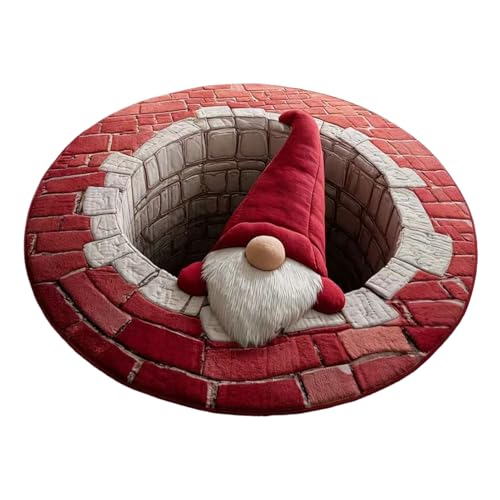 クリスマス ドアマット | 滑り止め キッチン ドアマット,クリスマス 3D イリュージョン フロア マット - エントランス 室外 入口 フロア パティオ ホーム アウトドア ベッドルーム リビングルーム キッチン ポーチ 室内用